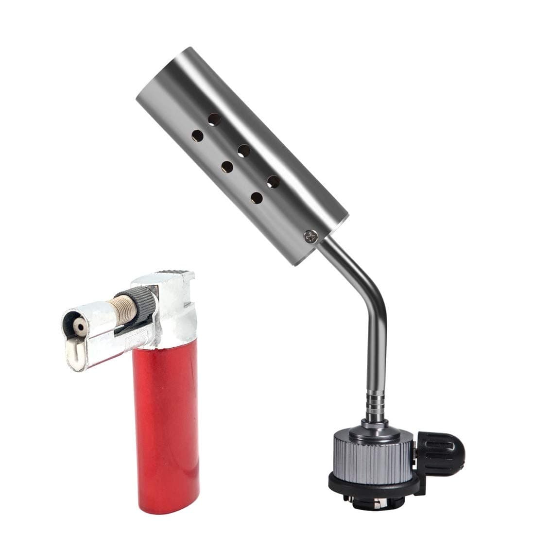 AONE Butane Outdoor Camping Torch with Refillable Torch Lighter -Micro Torch Head-Bayonet Butane Gas Torch