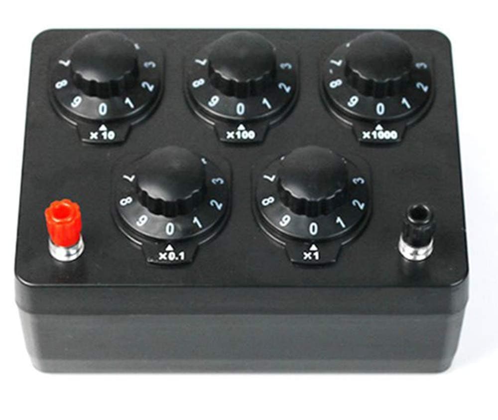 NEWTRY 0-9999.9 Ohm Variable Resistance Box Decade Resistor Box J2361 Resistance Substitution Box for Lab Using Teaching