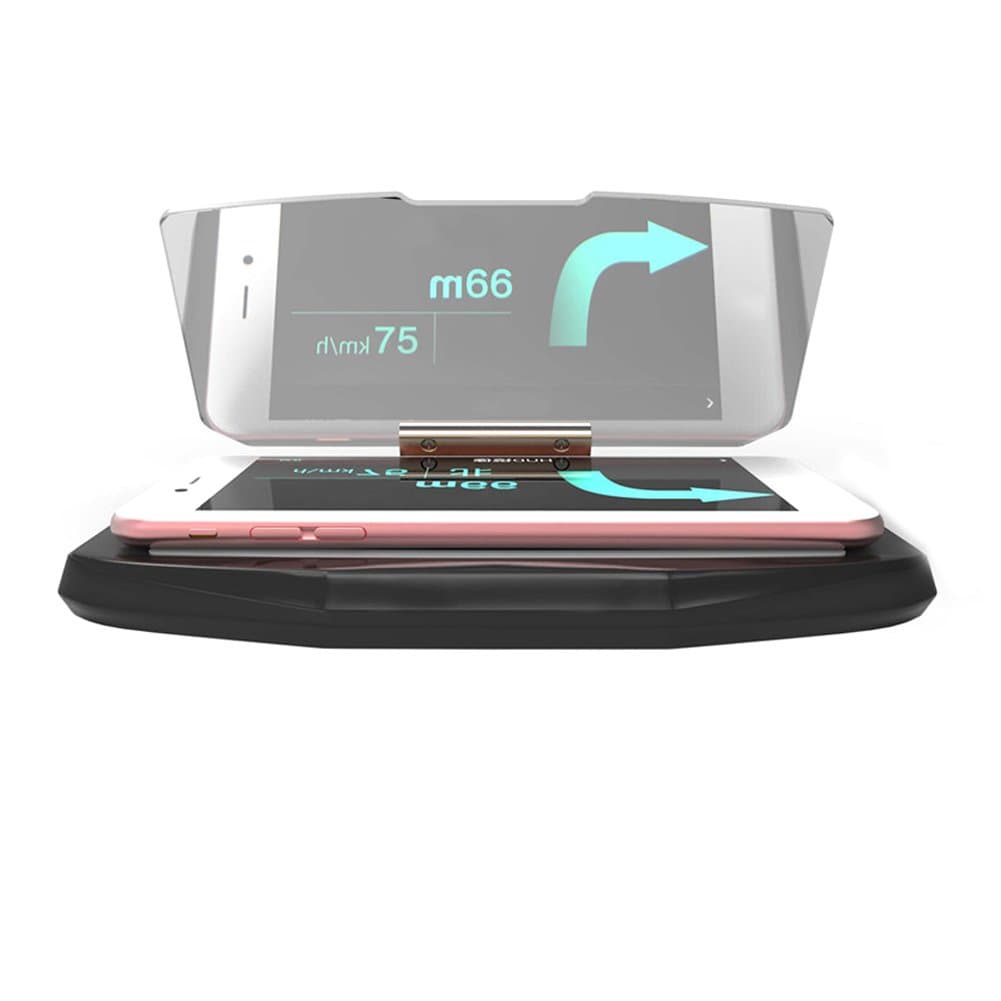 Car HUD Head Up Display Speed Warning GPS Navigation HUD Bracket Head Up Display For Smart Mobile Phone Car Stand Folding Holder