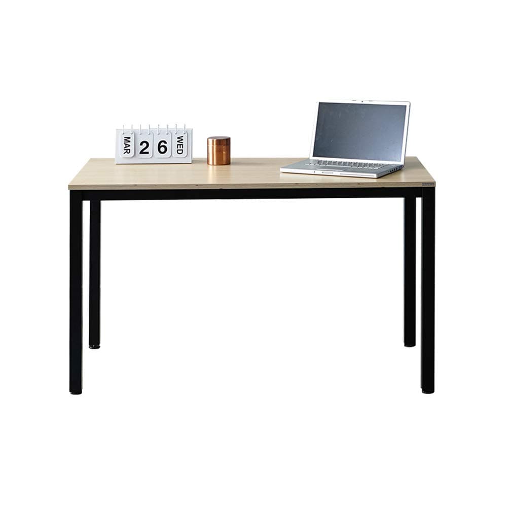 SOFSYS 55.1" Multi-Functional Computer Desk Workstation Table, Industrial Home Office Design for Writers, Video Gaming, Designers and Entrepreneurs, Large Desktop with Metal Frame, Oak/Black