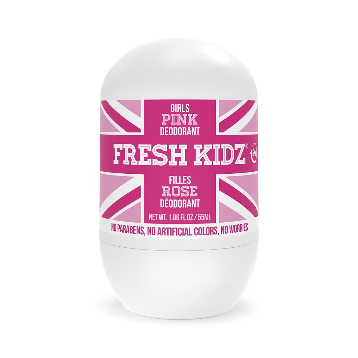 Keep it Kind Fresh Kidz Natural Roll On Deodorant 24 Hour Protection - Girls "Pink" 1.86 fl.oz