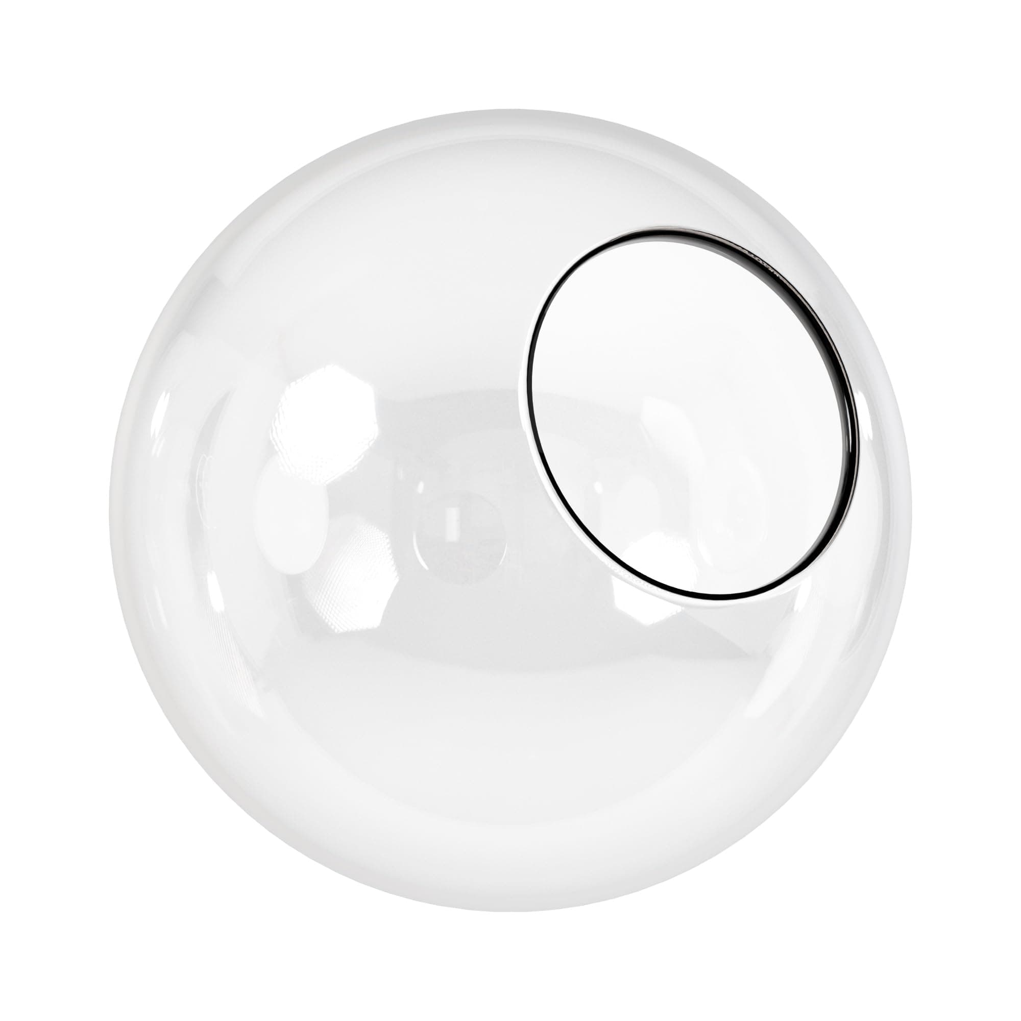 KastLite 14" Clear Acrylic Lamp Post Globe | Smooth Textured with 5.25" Neckless Opening | Manufactured in the USA