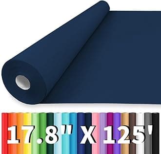 Vanhench 17.8"x1500" (125') Navy Blue Wrapping Paper, Solid Color Art Kraft Craft Paper for Birthday Gift Wrapping/Poster Bulletin Board, Floral Bouquet Flower Crafts Packing, Moving Supplies
