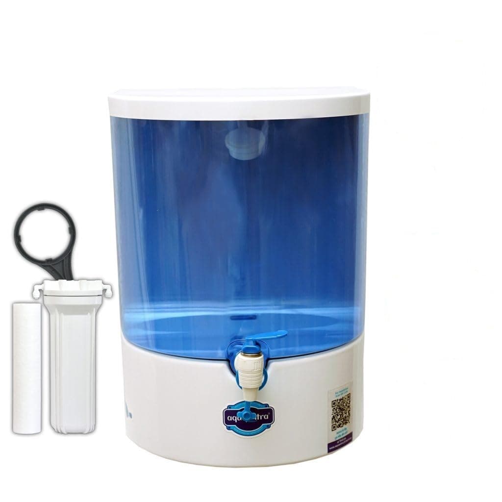 Dolphin 5 Stage Purification 9 Liter Ro + Active Copper + B12 Alkaline Water Purifier Filter For Home Office White And Blue