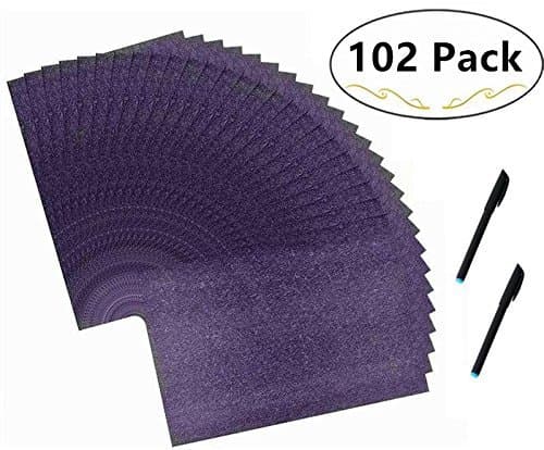 100 Sheets Graphite Carbon Transfer Paper, Carnatory 7.3 x 10 Inch Carbon Tracing Paper for Wood, Paper, Canvas & Other Art Surfaces - Artists' Supplies, 2 Ball Pen for Bonus
