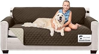 Sofa Shield Reversible Furniture Protector, Features Elastic Strap (Chocolate/Beige) ,,