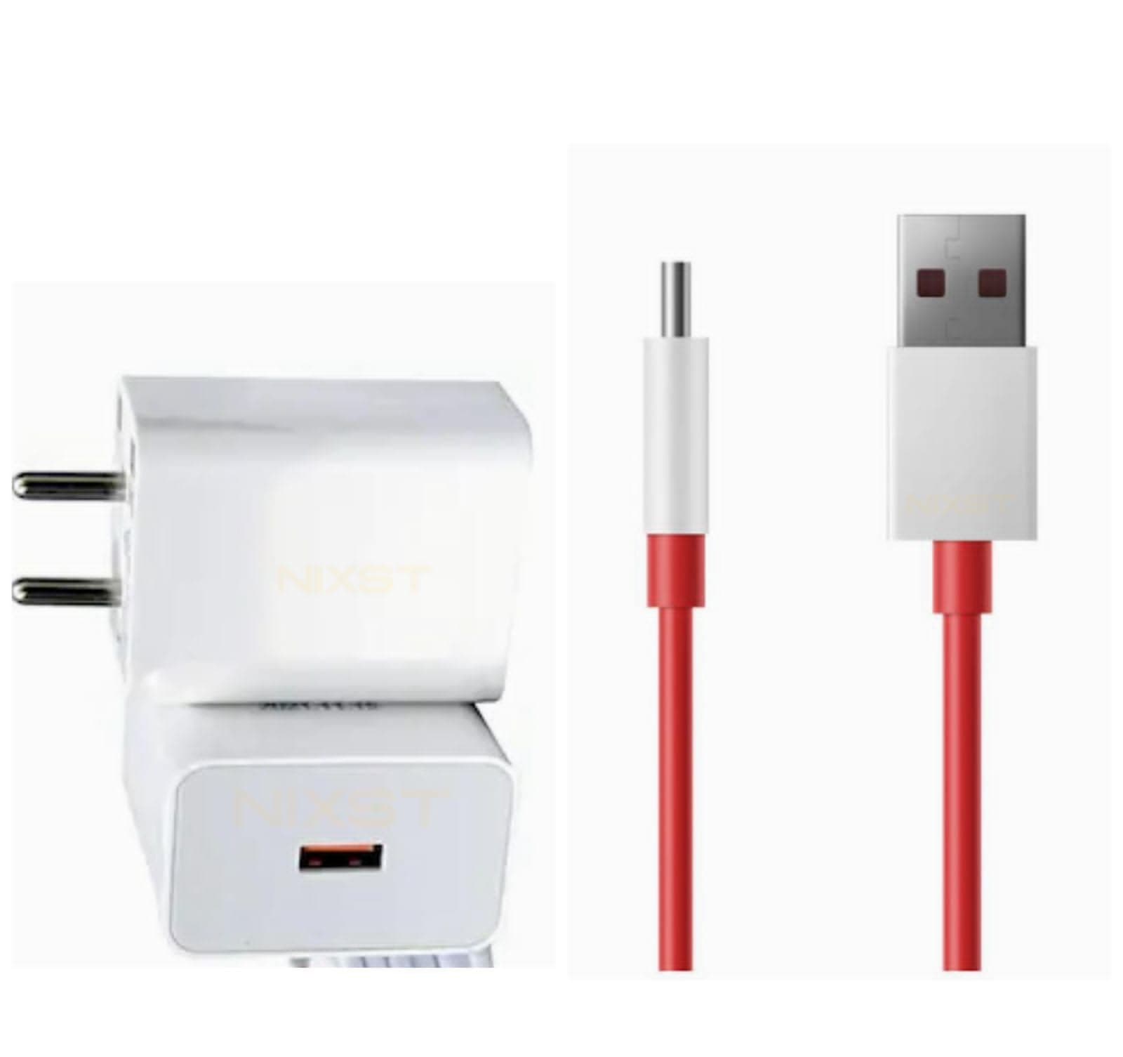 NIXST 99 Watt Original Flash Super Fast Charging Adapter and USB to C Type Original Cable Compatible for Vivo (99w Adapter with Cable) White