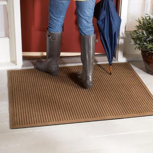 Waterhog Classic Entryway Mat 2 X 3' Rubber Dam Border Tan for Indoor and Outdoor Use By Anderson