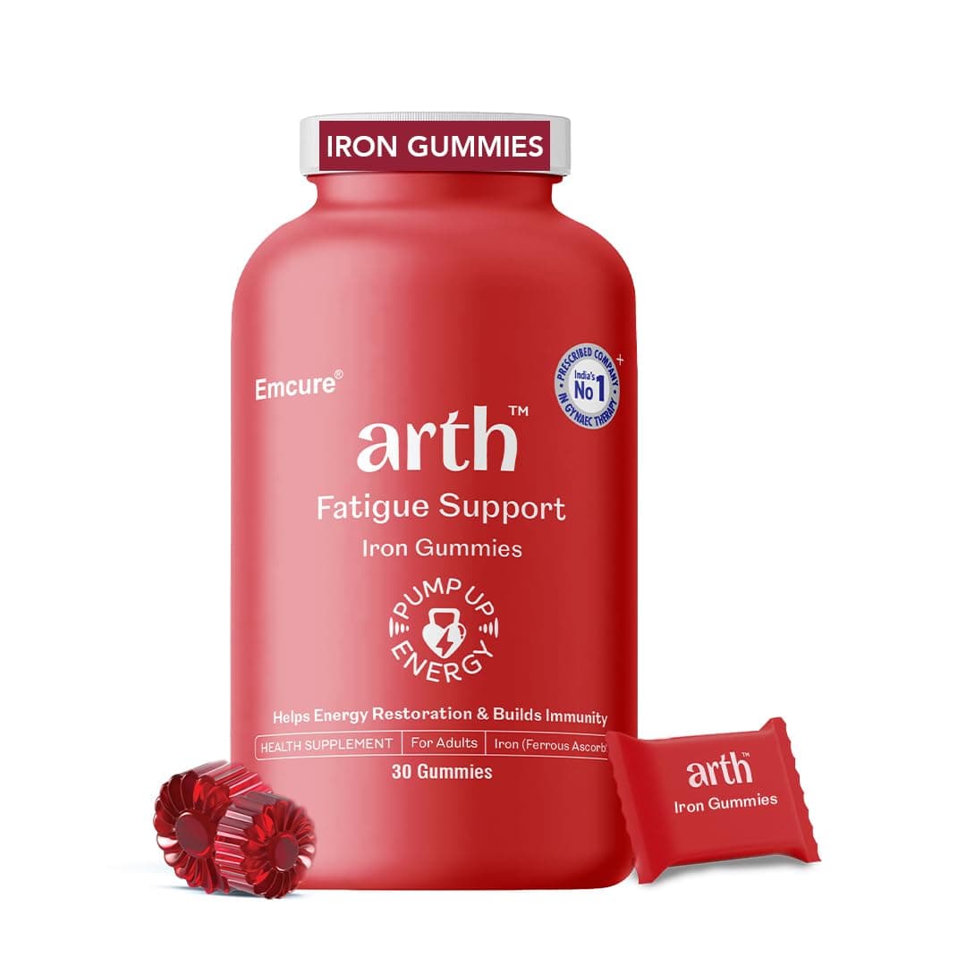 - Arth Chelated Iron Supplement For Women & Men - 30 Gummies | 6X Higher Absorption | With Ferrous Ascorbate | For Haemoglobin, Anemia, Blood Building & Reduced Fatigue | Gut Friendly |Cranberry Flavour