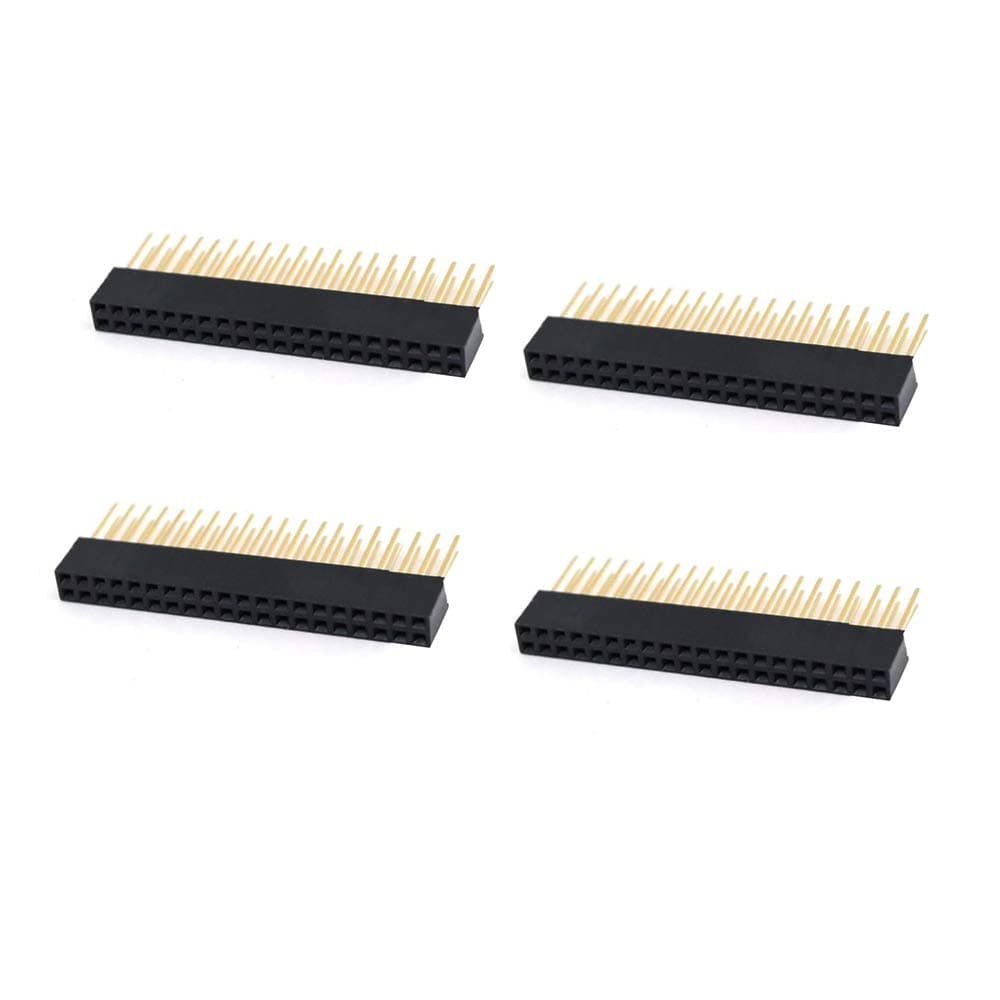 2 x 20 Pin Stacking Header Female Pin Header Compatible with Raspberry Pi (Pack of 4)