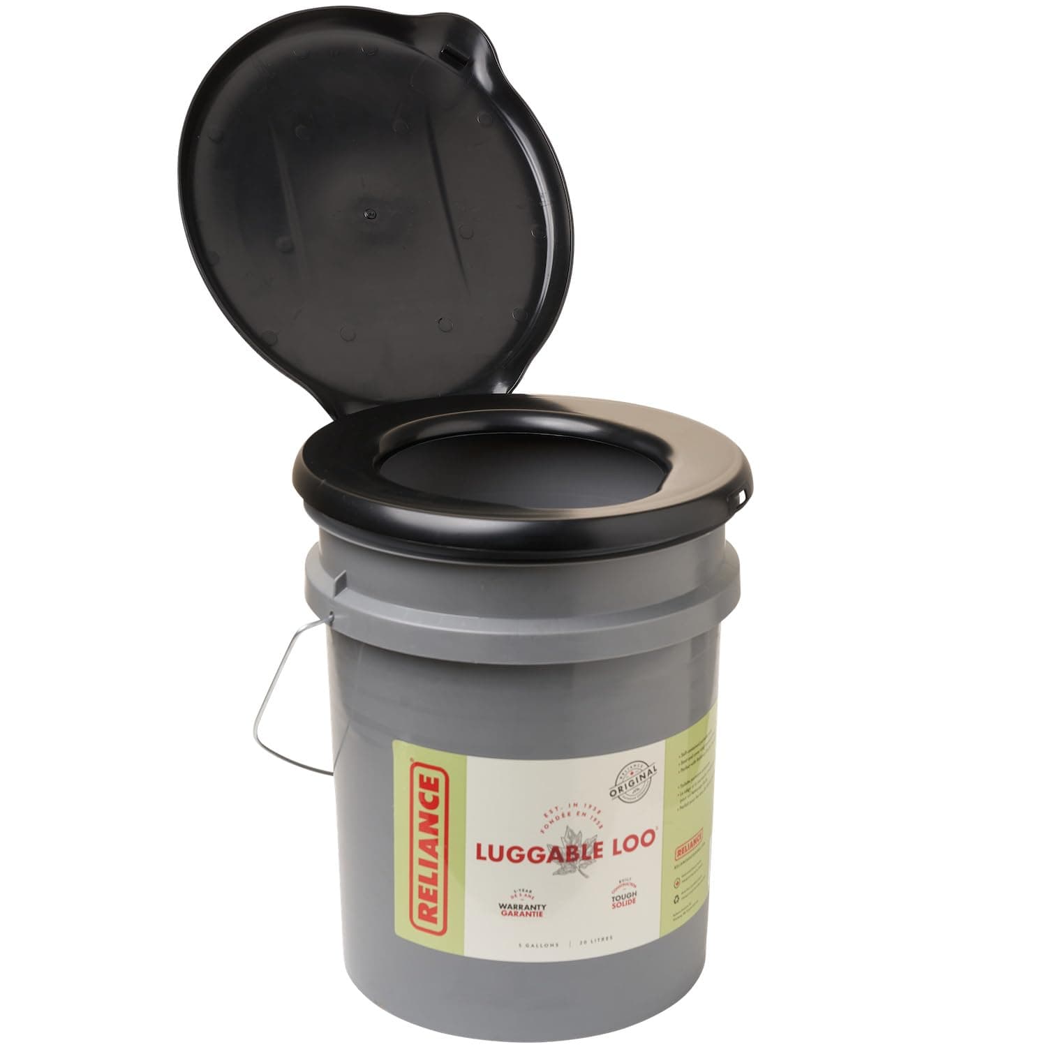 Reliance Controls - Luggable Loo - 19 Liters - Black/Grey