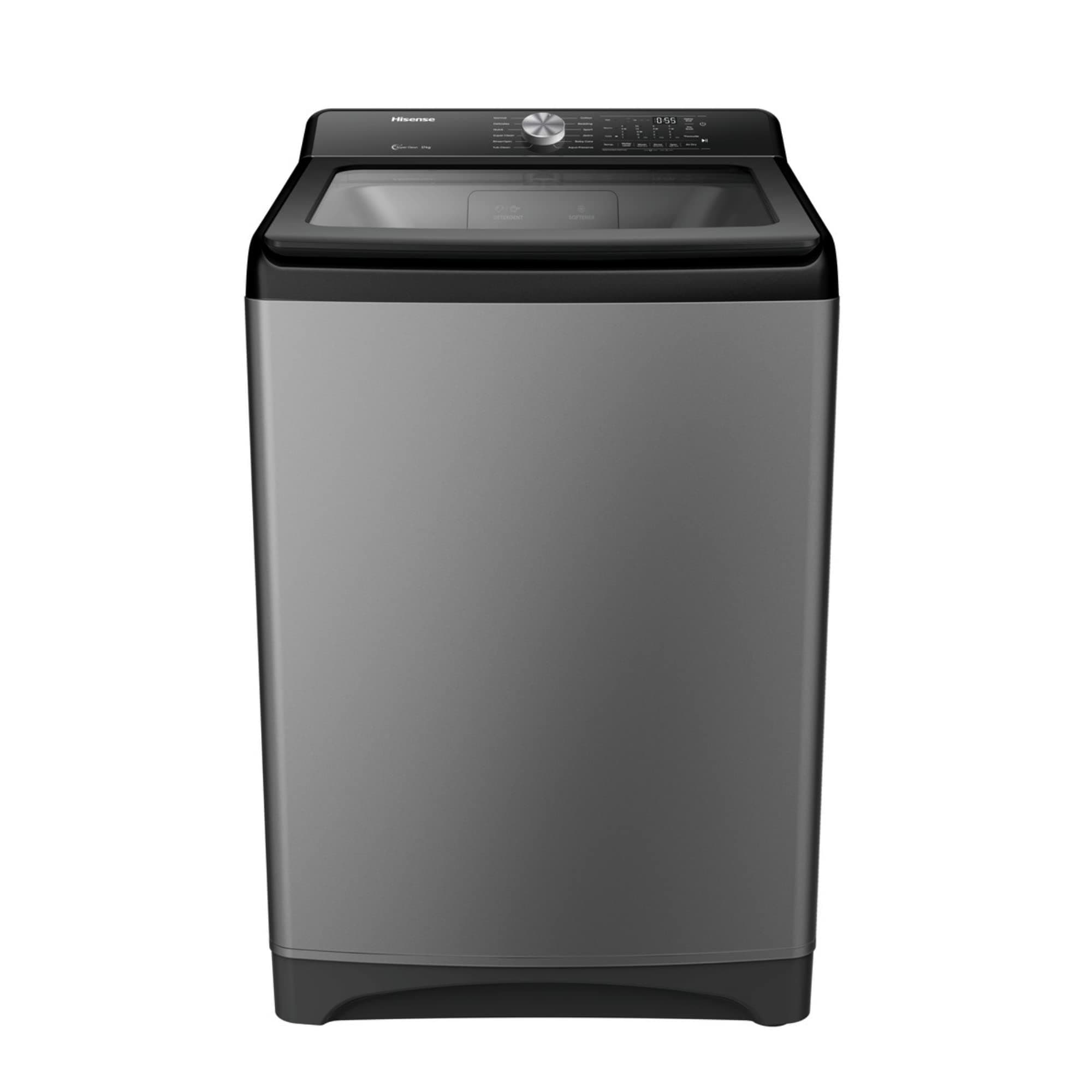 Hisense WT3T1723UT 17kg Top Load Fully Automatic Washing Machine, Mega Capacity and Powerful Waterfall, Titanium Grey, 1 Year Warranty