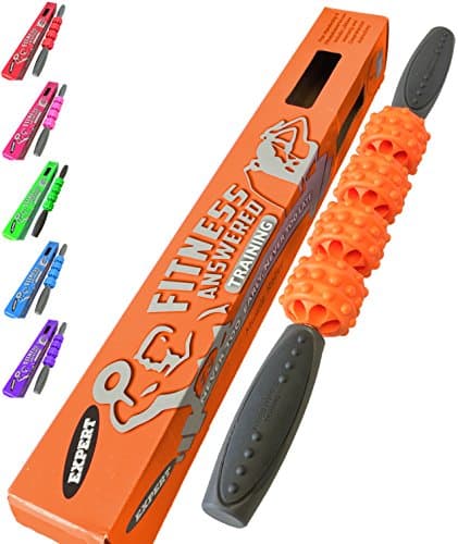 Advanced Series - The Stick Massage Roller Muscle Roller Stick for Muscles - Fitness Answered Training - 16.75" Stainless Steel Core - Large Roller Gap Great for Neck and Back