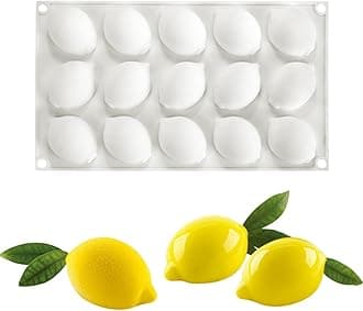Silicone Mold Baking Pan Non-Stick Baking Pastry Chocolate Cake Dessert DIY Decoration Tools (Lemon V_11.8x6.8x0.11 inch)