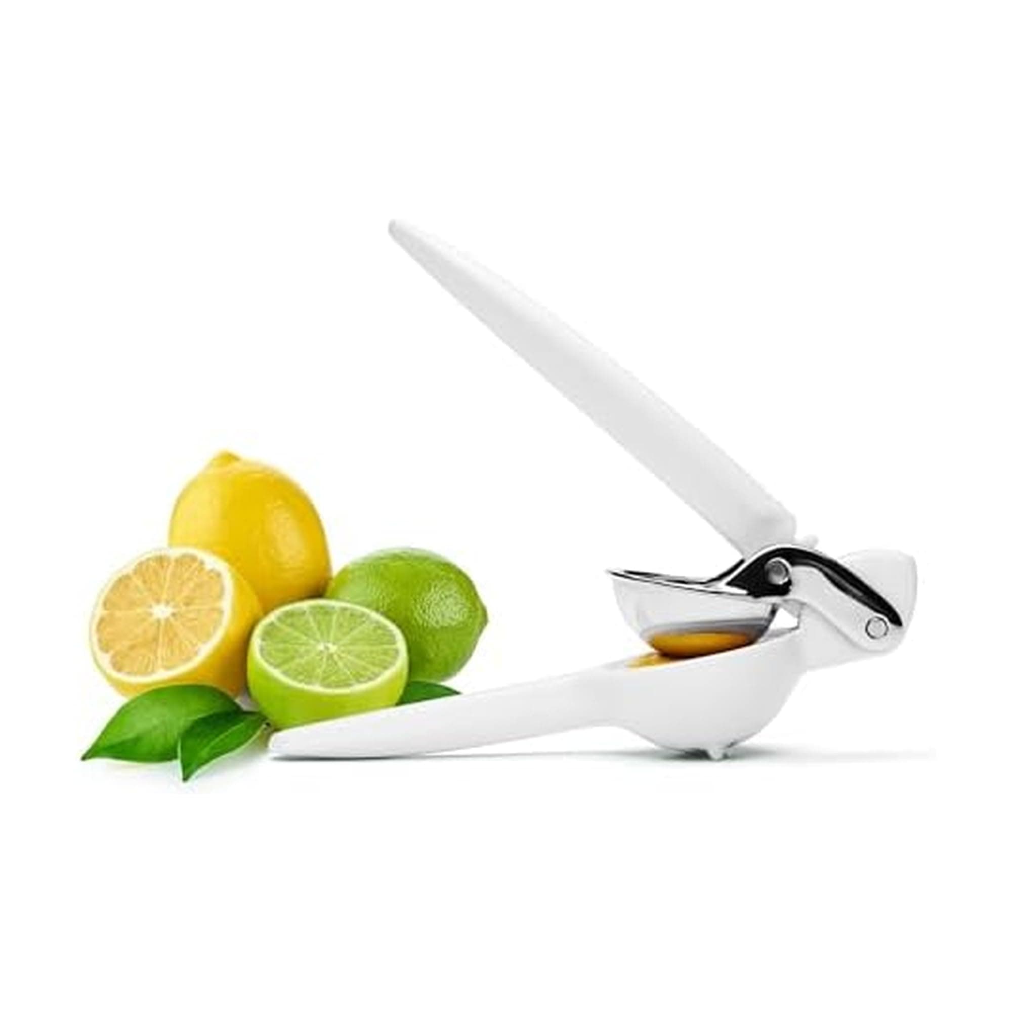 Chef'n FreshForce Lemon Squeezer Citrus Juicer, Premium Quality, Max Extraction, Baking White