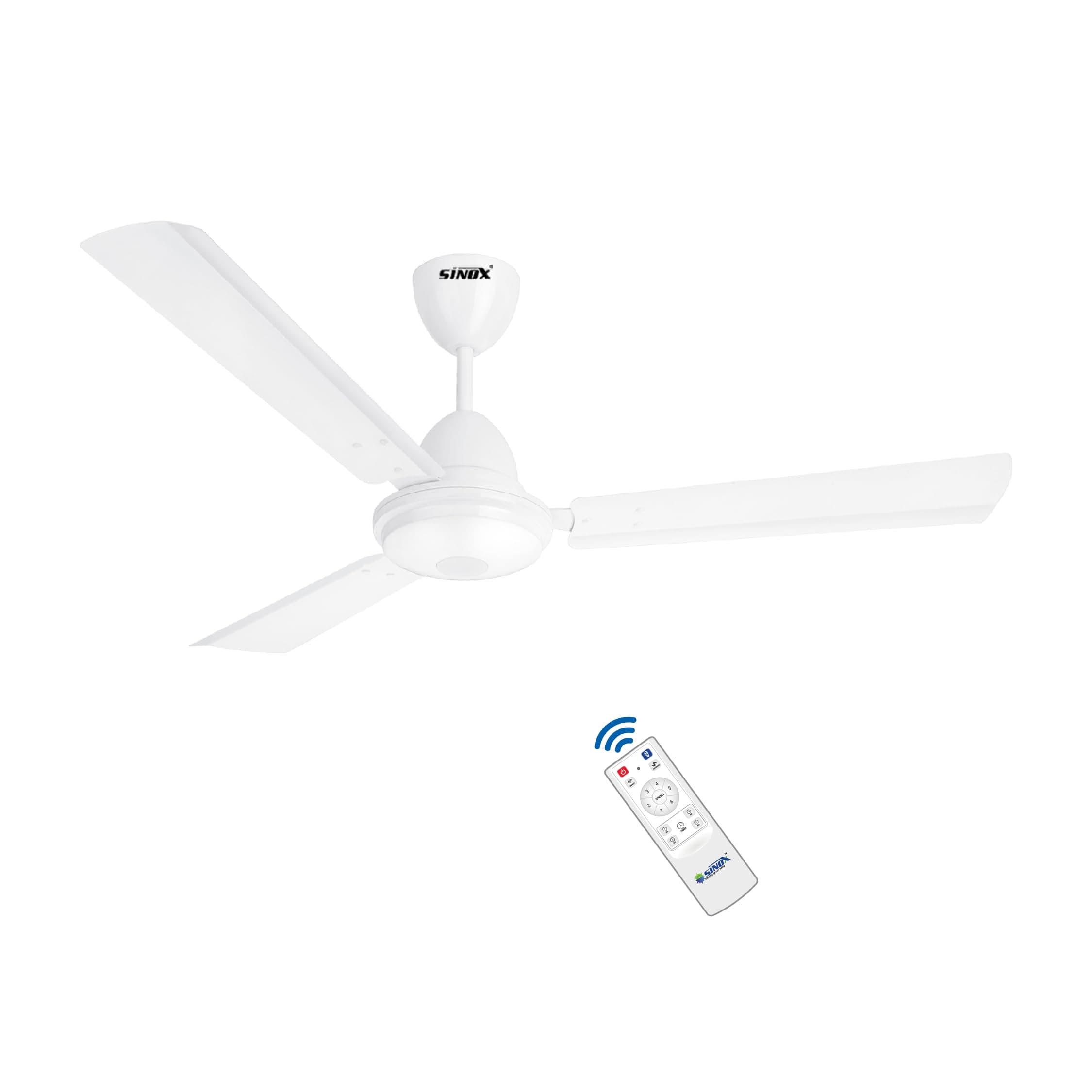 SINOX 12V DC BLDC Ceiling Fan | Runs on Battery & Solar Power | Smart Remote Control | High Speed Delivery | 1200 MM (WHITE)