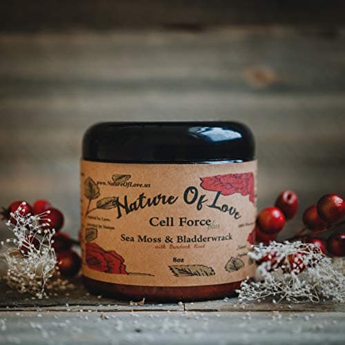 Cell Force Plus: Irish Sea Moss & Bladderwrack w/Burdock Root Powder (8ounces) - Natural Irish Moss Seaweed