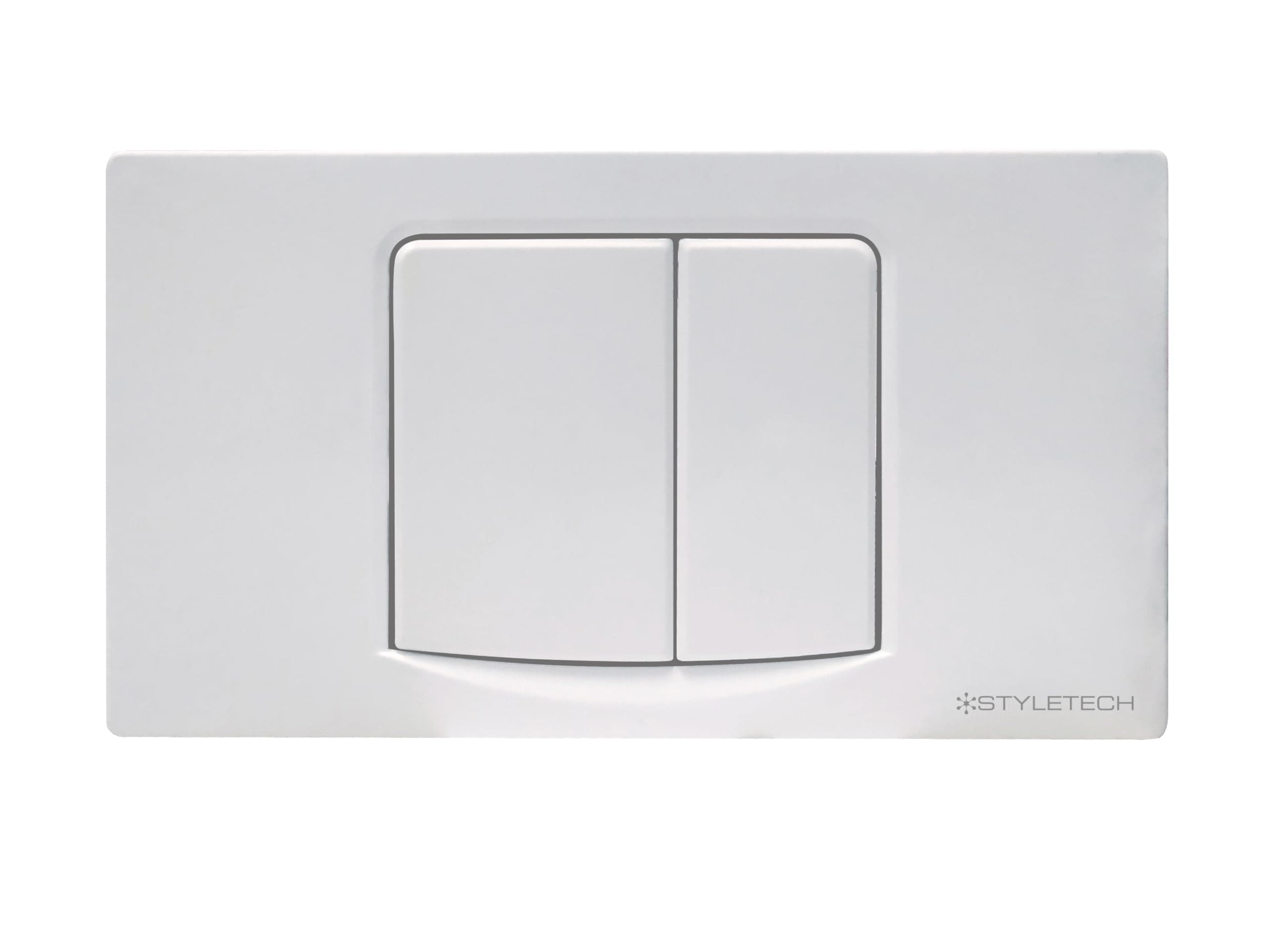 N1061FB2AM 2 Button Flush Plate for Technika Flush-Mounted Box White