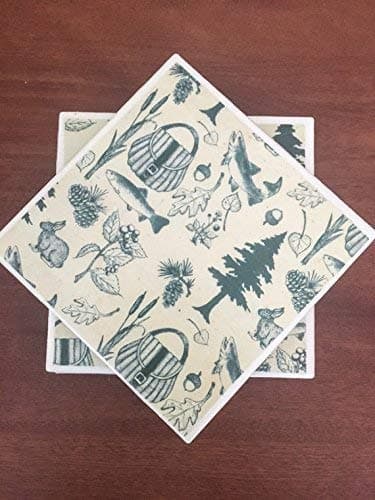 Outdoor Ceramic Tile Coasters - Set of 4