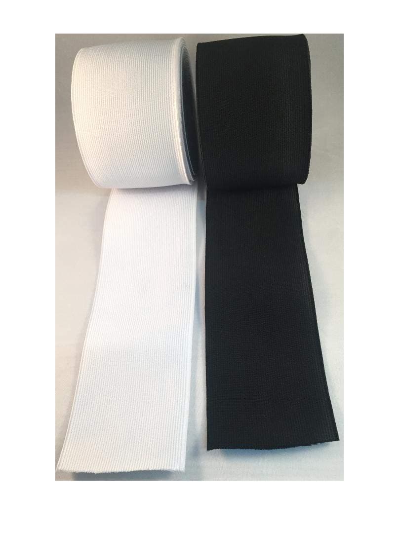 Woven Wide Flat Elastic Band 4 inch 100 mm Wigs Waistband Skirts Maternity wear Belts Hairband Haberdashery Sewing Crafts DIY Projects (Black) 3 Meter