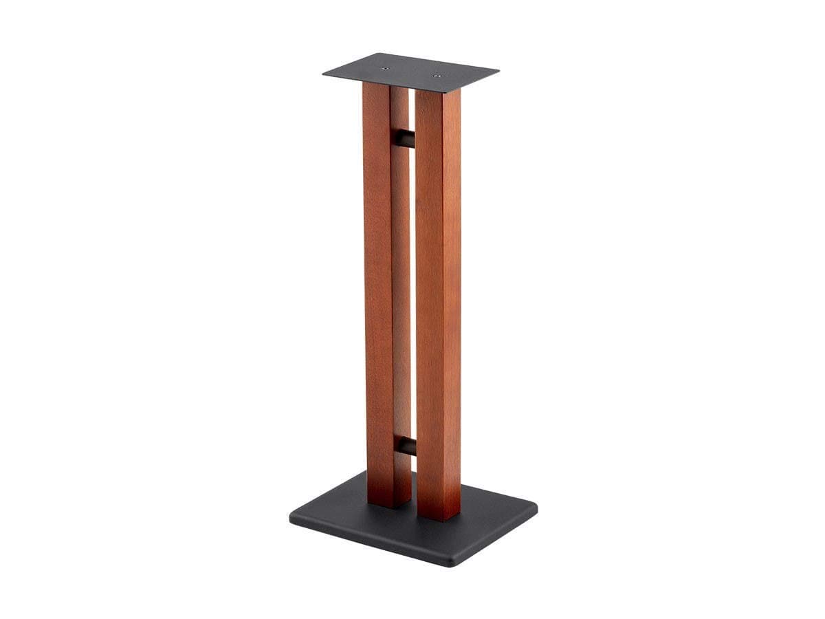 Monolith Speaker Stands (Each) 50 Lbs Capacity, Adjustable Spikes, Sturdy Construction, Ideal for Home Theater Speakers, Adjustable Spikes, 28 Inch, Cherry Wood Finish