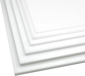 High Density Polyethylene Sheets HDPE Plastic Sheet Board for DIY, Heavy Duty Industry, 1/2" Thick,Size 6" x 12", White Color