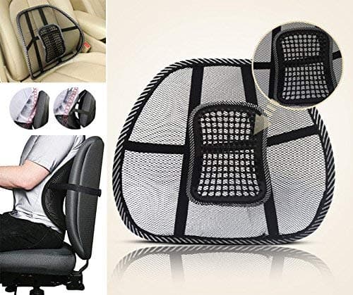 Credly Universal Back Rest with Mesh Support Posture Support & Lumbar Support Pillow, Back Pain Support Cushion Seating Pad