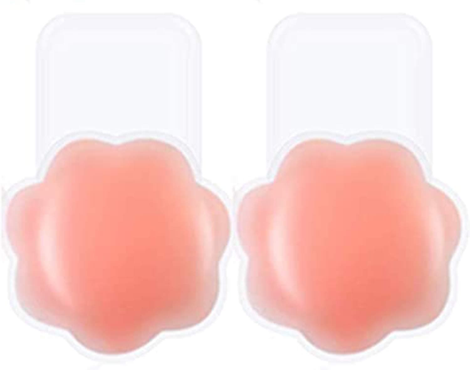 Adhesive Bra, Push Up Silicone Nipple Covers Strapless Backless Reusable Invisible Breast Lift Pasties Bra for Women Wedding Dress Beige