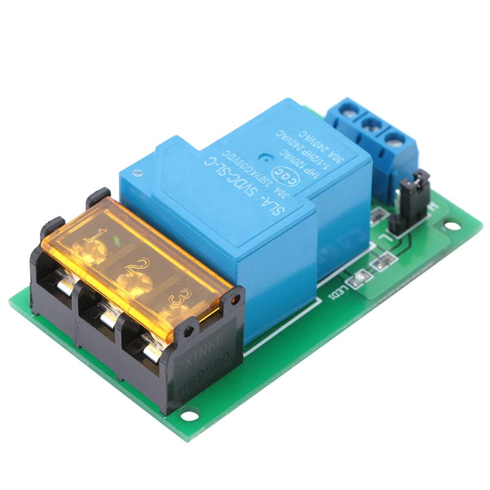 Relay Module Relay Power Switch Module, One Channel Relay Module Board High/Low Level Trigger with Optical Isolation Relay Module, 30A YYG-2 1 Relay Module With Optocoupler(5VDC)