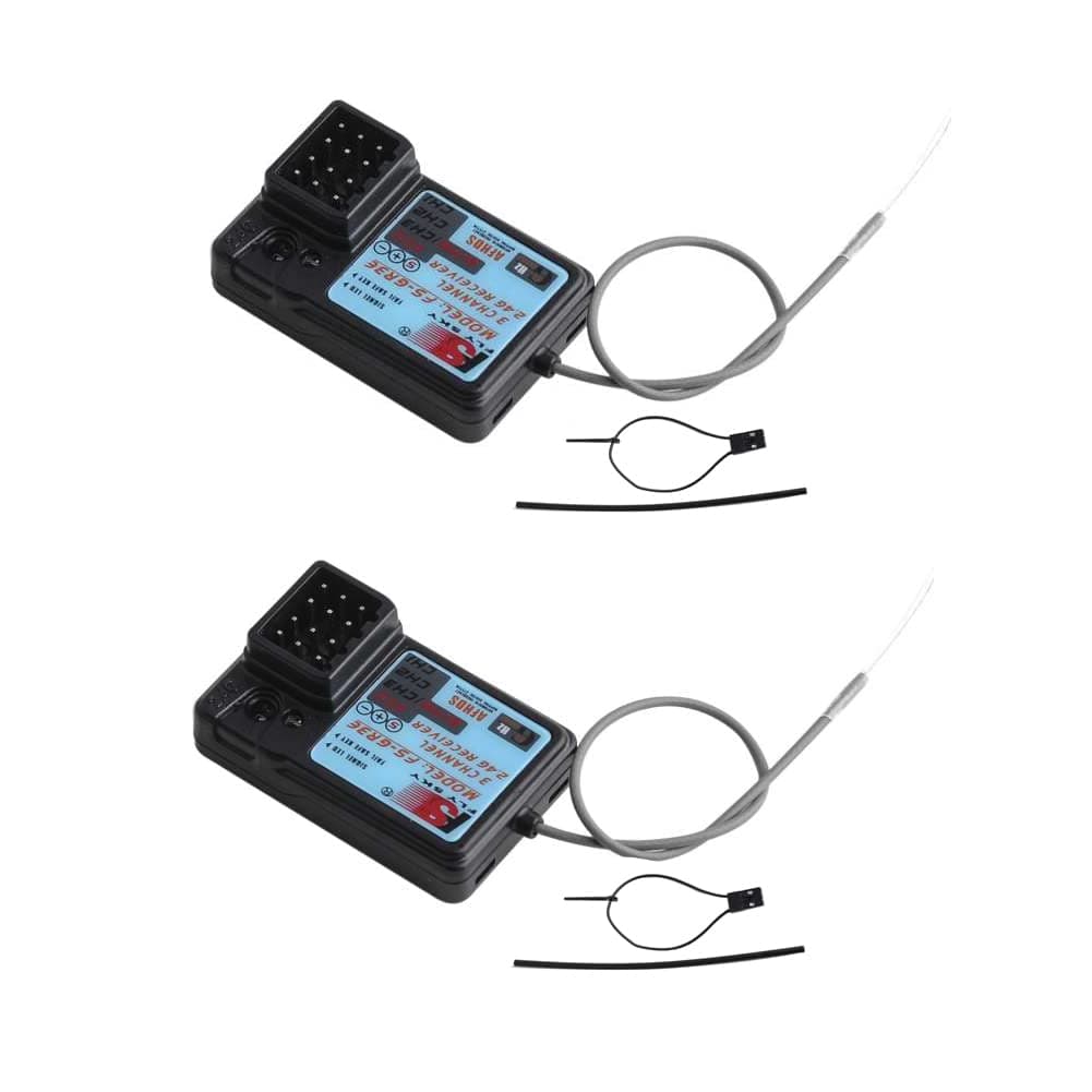 Flysky Receiver FS-GR3E Upgraded Waterproof Long Range AFHDS 3CH 2.4G Receiver for FS-i6X/FS-T6 / FS-i10 / TH9X /FS-GT2 /FS-GT2B /FS-GT3B /FS-GT3C/ FS-iT4S Transmitter for Crawlers (Pack of 2)