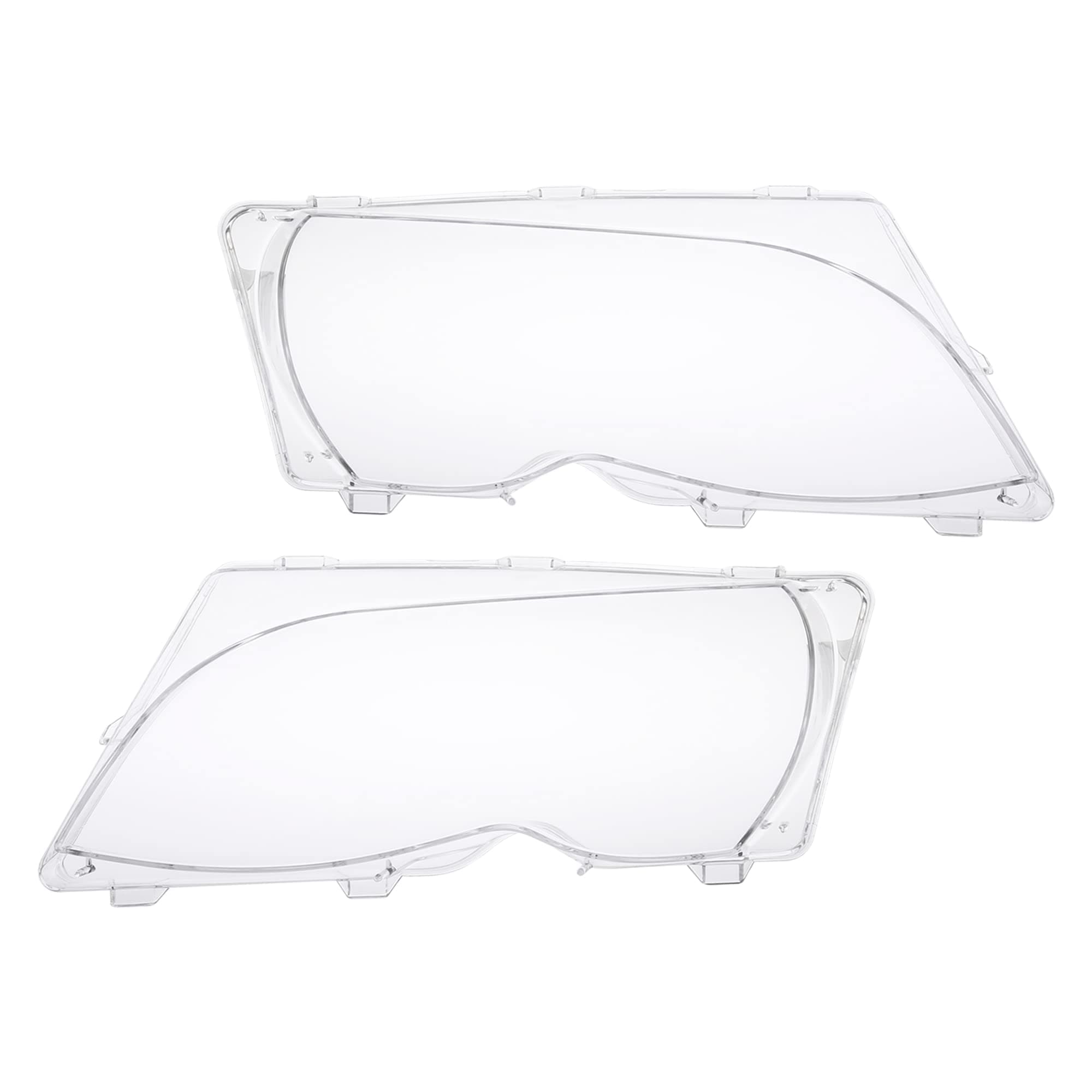 X AUTOHAUX 1 Pair Left Right Car Front Headlight Headlamp Lens Cover PC Shell for BMW 4 Door 63126924045 63126924046