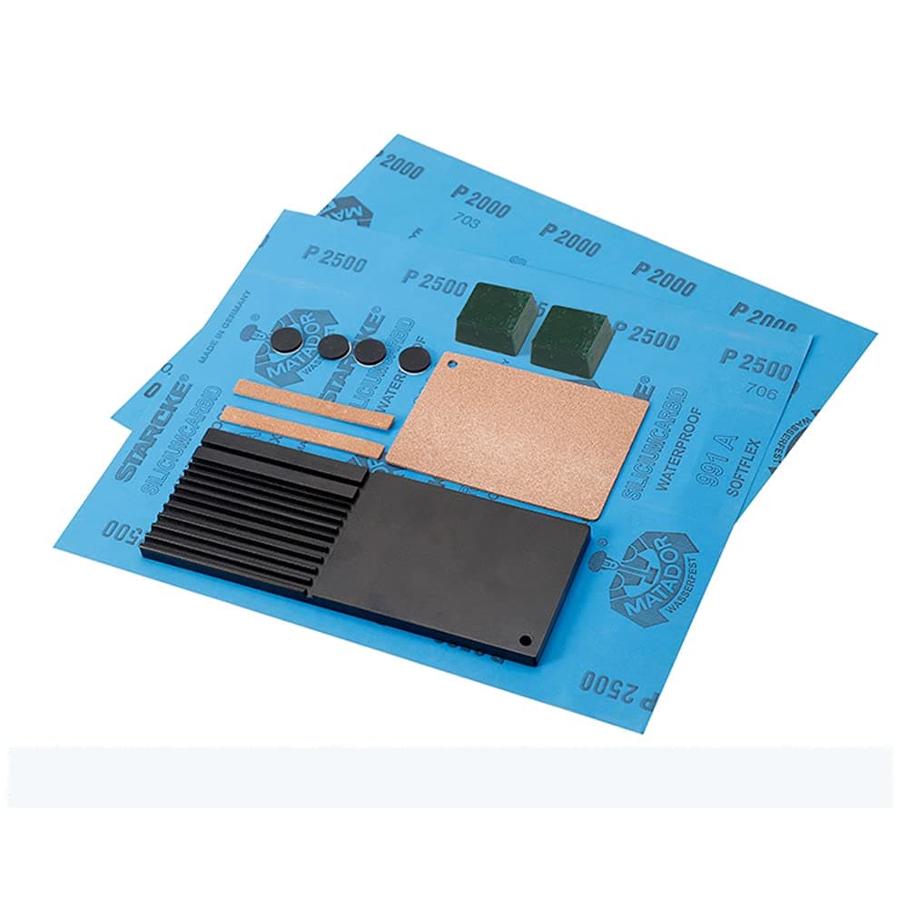 WUTA Multifunctional Leather Edge Beveler Sharpener Kit Skiving Knife Tools Sharpening Strop Set Polish Grind Knife Wider Shovel Cutting DIY Leather Tools