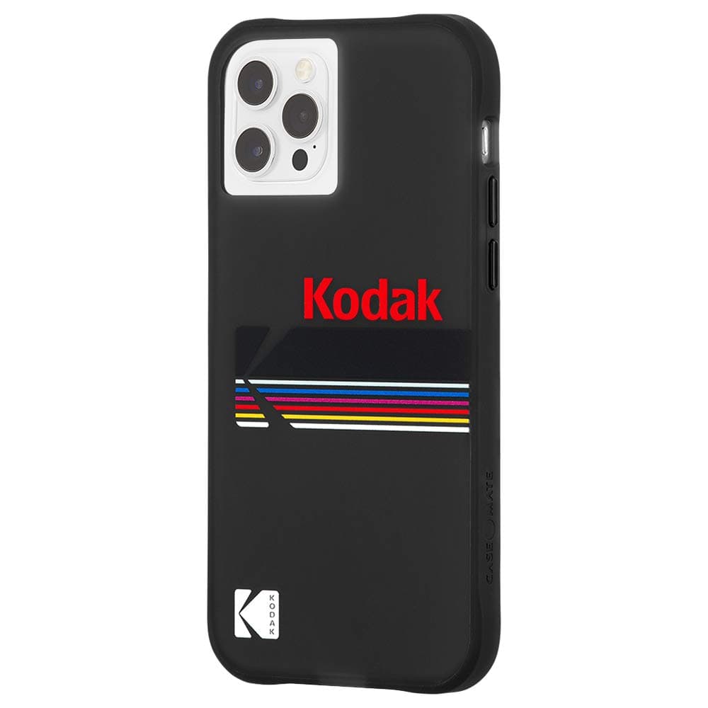 Case-Mate Kodak x Case for iPhone 12 Pro Max (5G) - 10 ft Drop Protection - 6.7 Inch - Matte Black + Shiny Black Logo