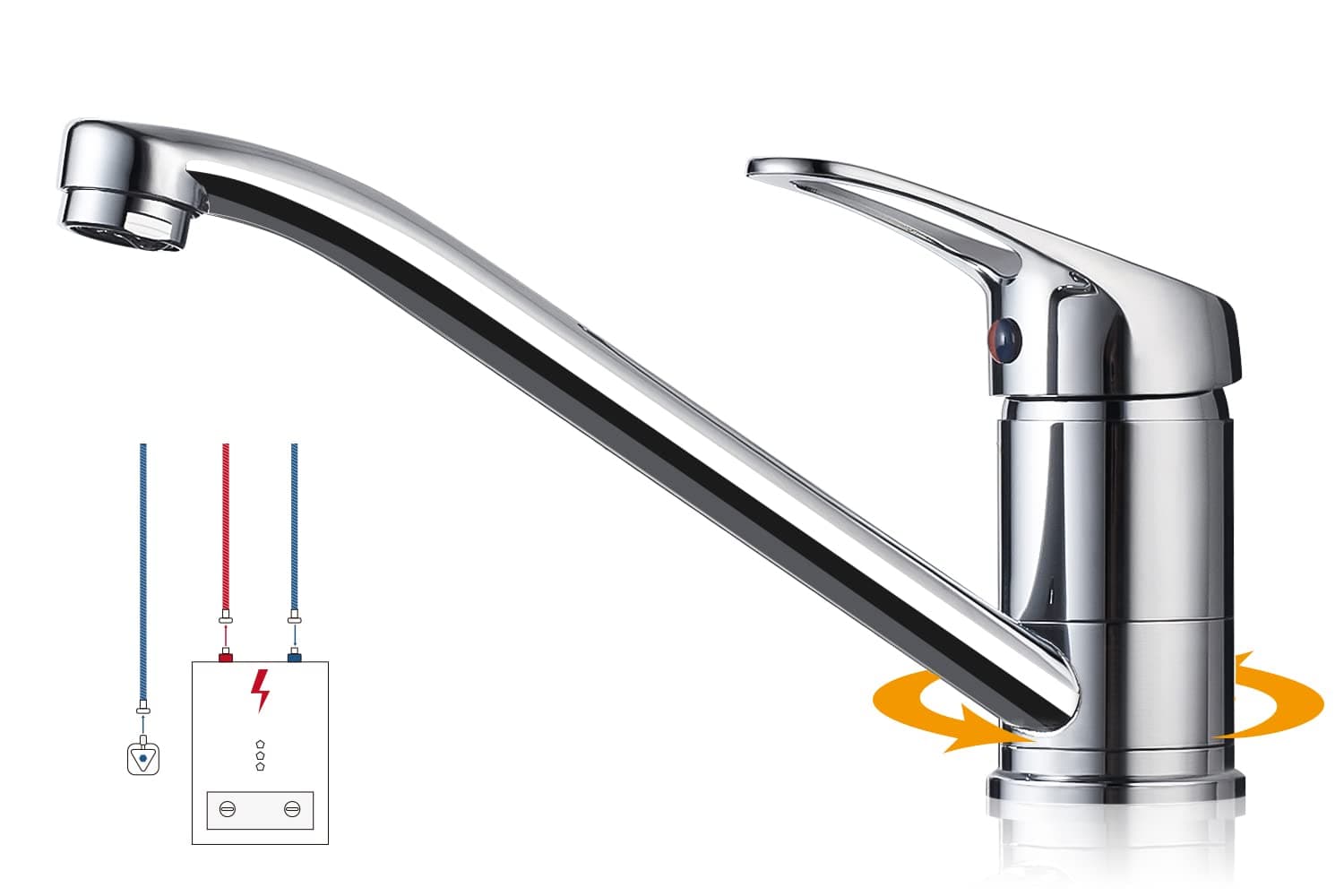 BONADEbathroom mixer tap, chrome