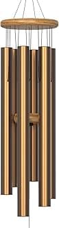 Wind Chimes - Chimey 35" Gold Large, Wind Chimes for Outside, Outdoor Modern Metal Windchimes, Hand Tuned with Calming Deep Low Tones, Home Décor for Your Garden, Yard & Patio