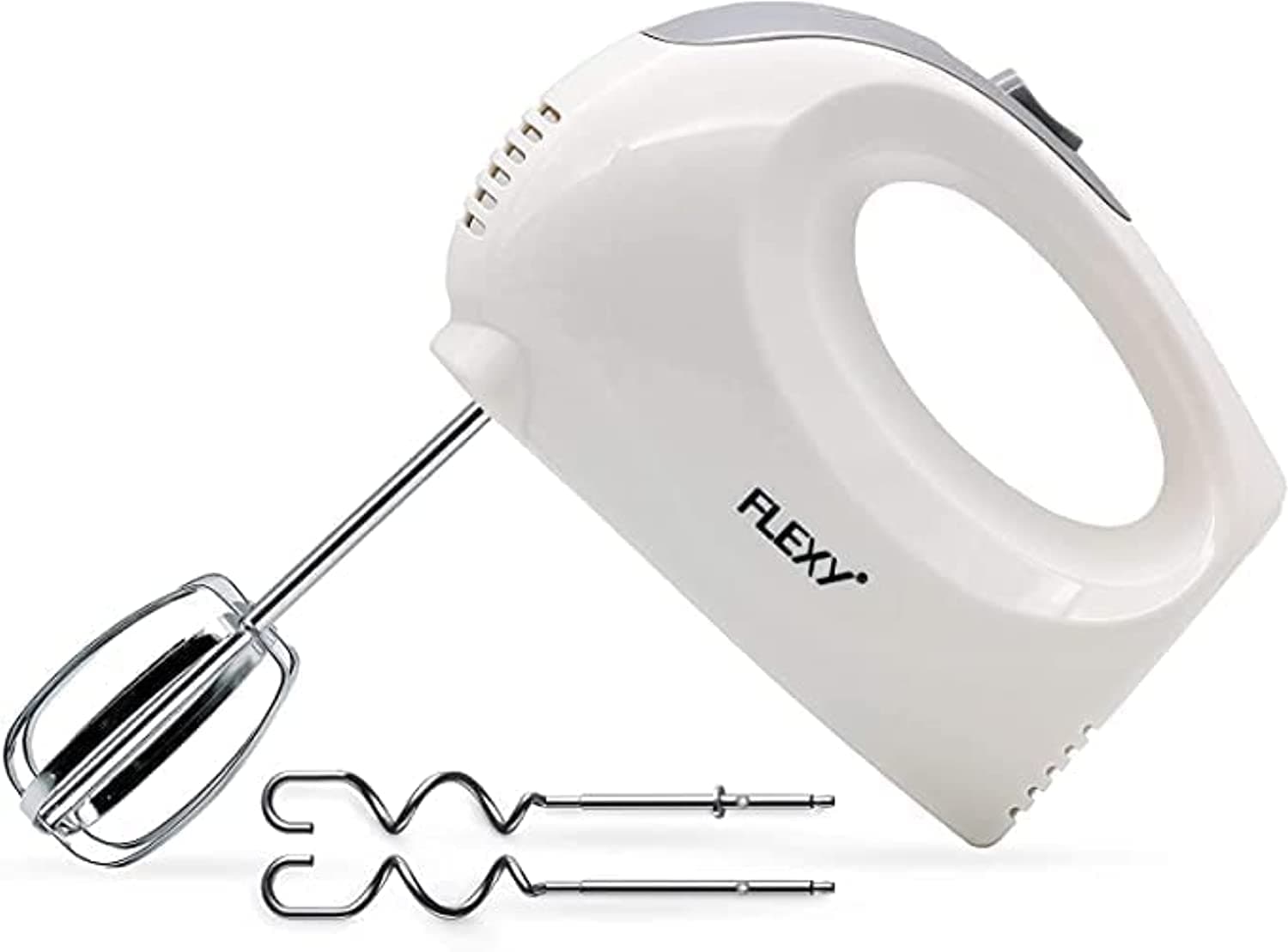 Flexy High-Power 200W Hand Mixer - Turbo 5-Speed Control with Stainless Steel Double Balloon Beater & Kneading Tool, Perfect for Baking & Cooking - Lightweight, Durable & Versatile Kitchen Essential