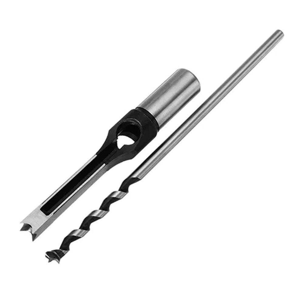 Soffit Cutting Machine Hole Saw Mortising Chisel Hole Saw Drill Bit 6.35/7.94/9.5/12.7mm Woodworking Square Hole Drill Bit (Size : 6.35mm)