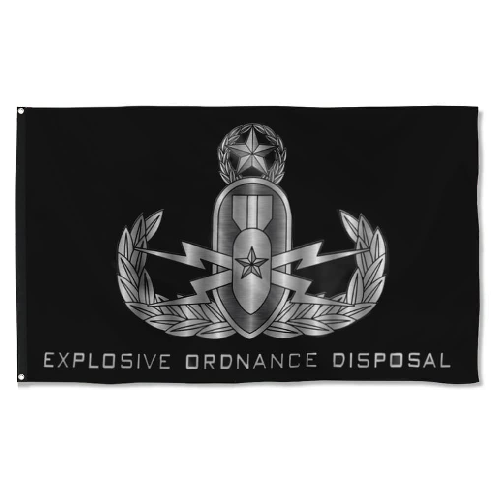 Flag Eod (Master) Black Durable Double Sided Banner For Celebration Party Parade 90X150Cm