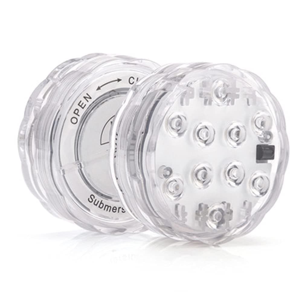 DEWUFAFA Submersible LED light with remote control, 4 pieces of waterproof underwater swimming pool light with suction cup battery control 16 color replacement lights, suitable for pond aquarium decor