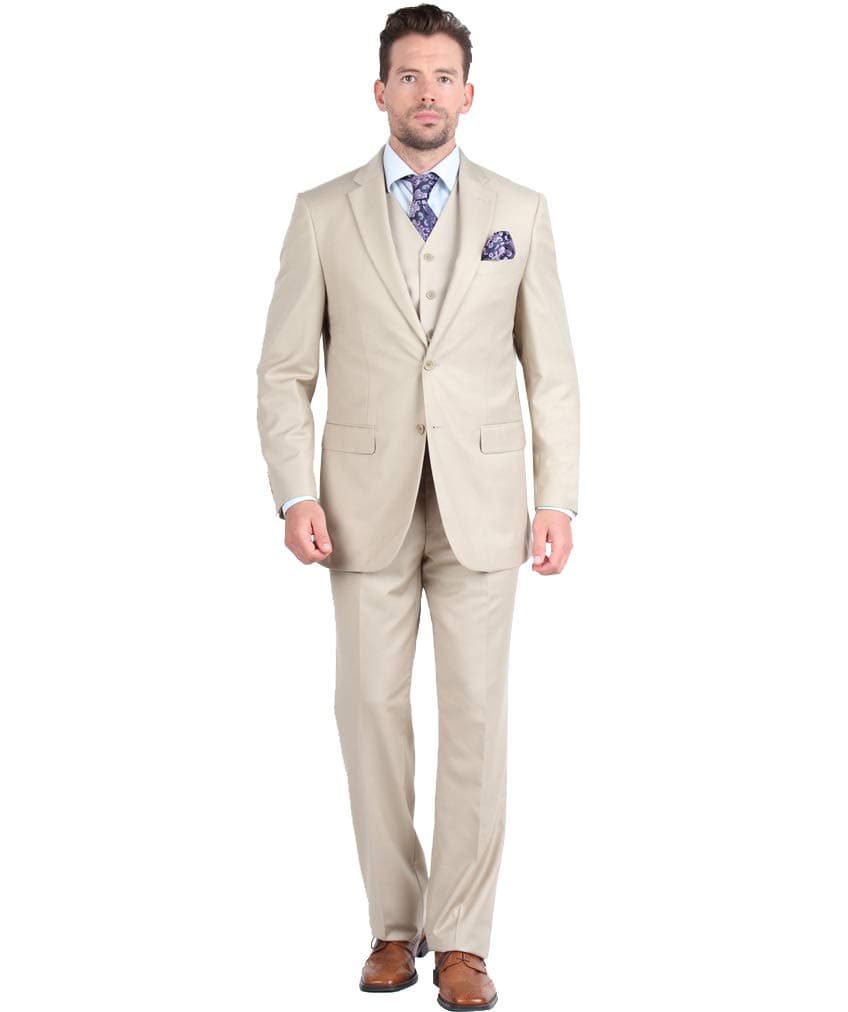 Mens 2 Button 3 Piece Modern Fit Suit