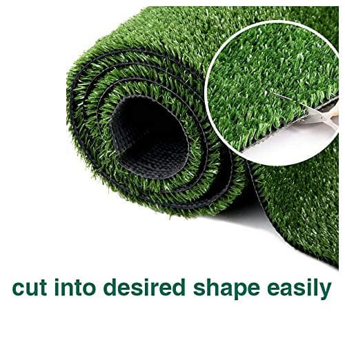Synthetic Artificial Grass Turf 0.4" Customized Sizes, Drainage Holes Pet Faux Grass Astroturf Rug Carpet 2FTX80FT Indoor Outdoor Rug Area Garden Decor
