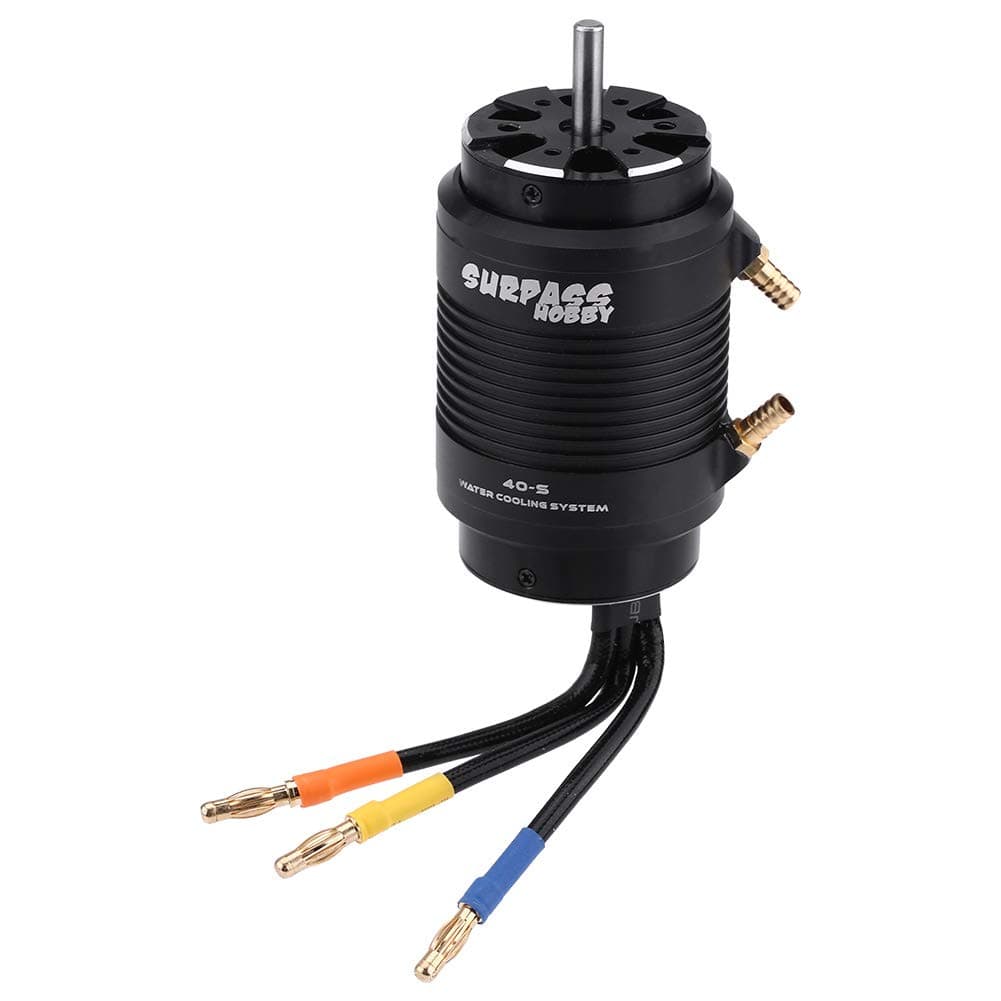 Remote Control Boat Accessory Motor Set, 4074 2000Kv 4 Poles Waterproof Motor with Circulating Water Cooling Jacket Remote Control Boat Replacement Motor for 1000Mm Rc Boat