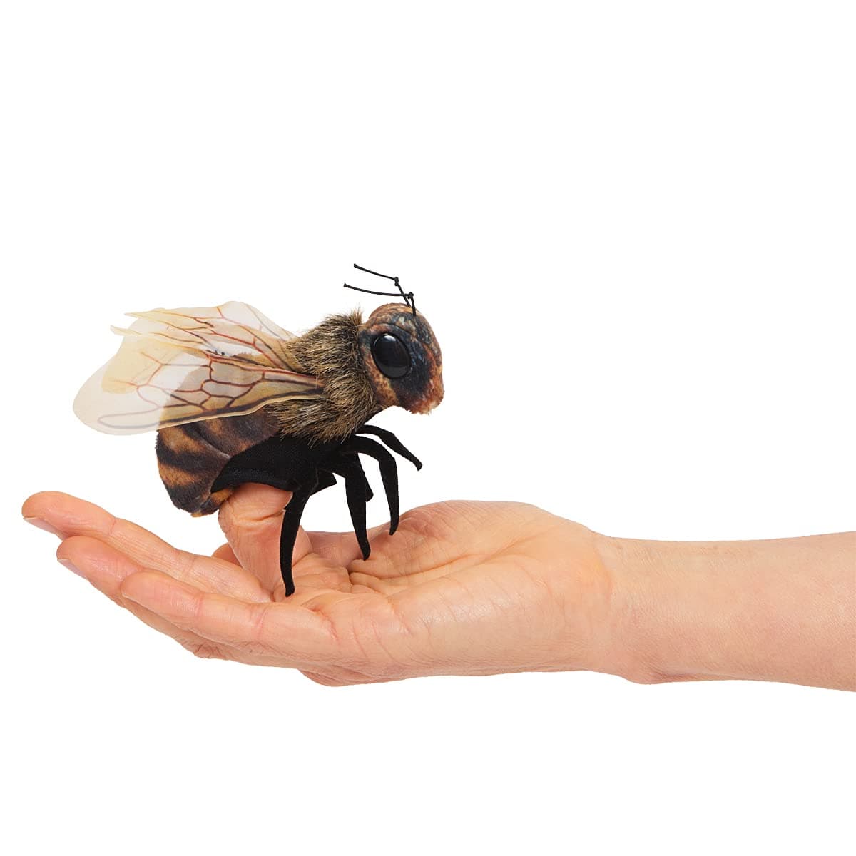 Mini Bee Finger Puppet,Black; Orange-Yellow