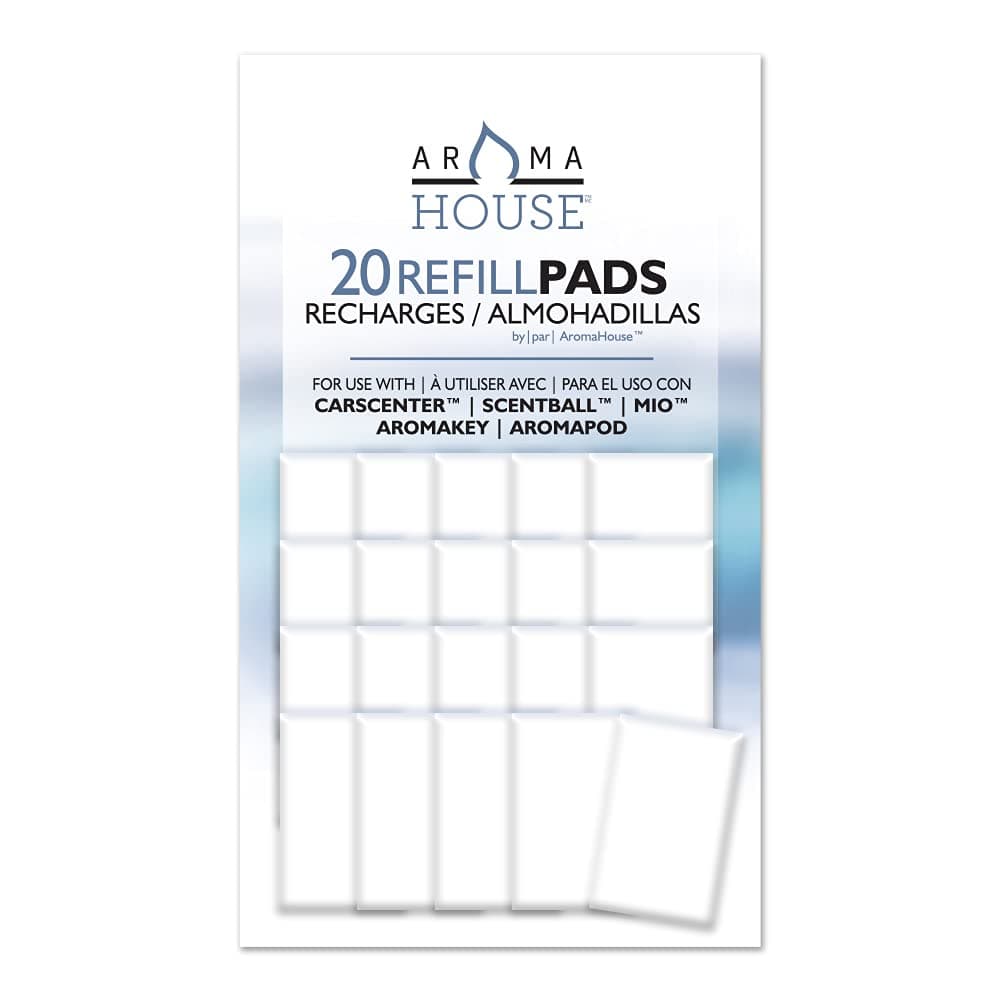 Aromatherapy Diffuser Unscented Refill Pads for Essential Oil for Use with ScentBall, Carscenter Aromakey, Aromapod & Mio, 20 Count