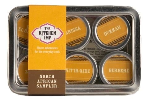 The Kitchen IMP North African Spice Sampler Set With 6 Tins 10grams Each | Ideal For Seasoning & Marinating Meat, Grains, Fish, Veggies & More | Premium Cooking Gift Set