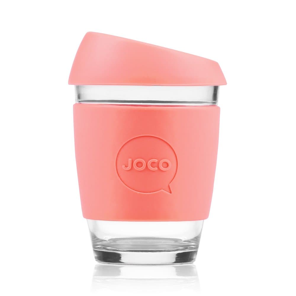 JOCO Glass Reusable 12oz Coffee Cup (Persimmon)