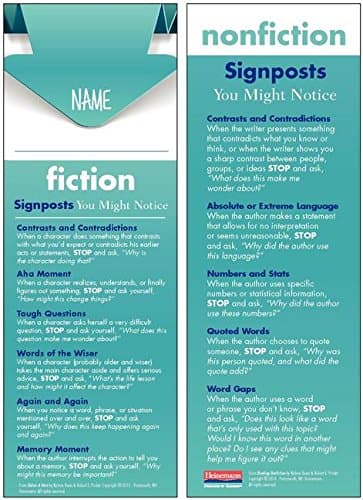 Notice & Note / Reading Nonfiction Signpost Student Bookmarks: 30-Pack (Notice & Note Series) 1st Edition