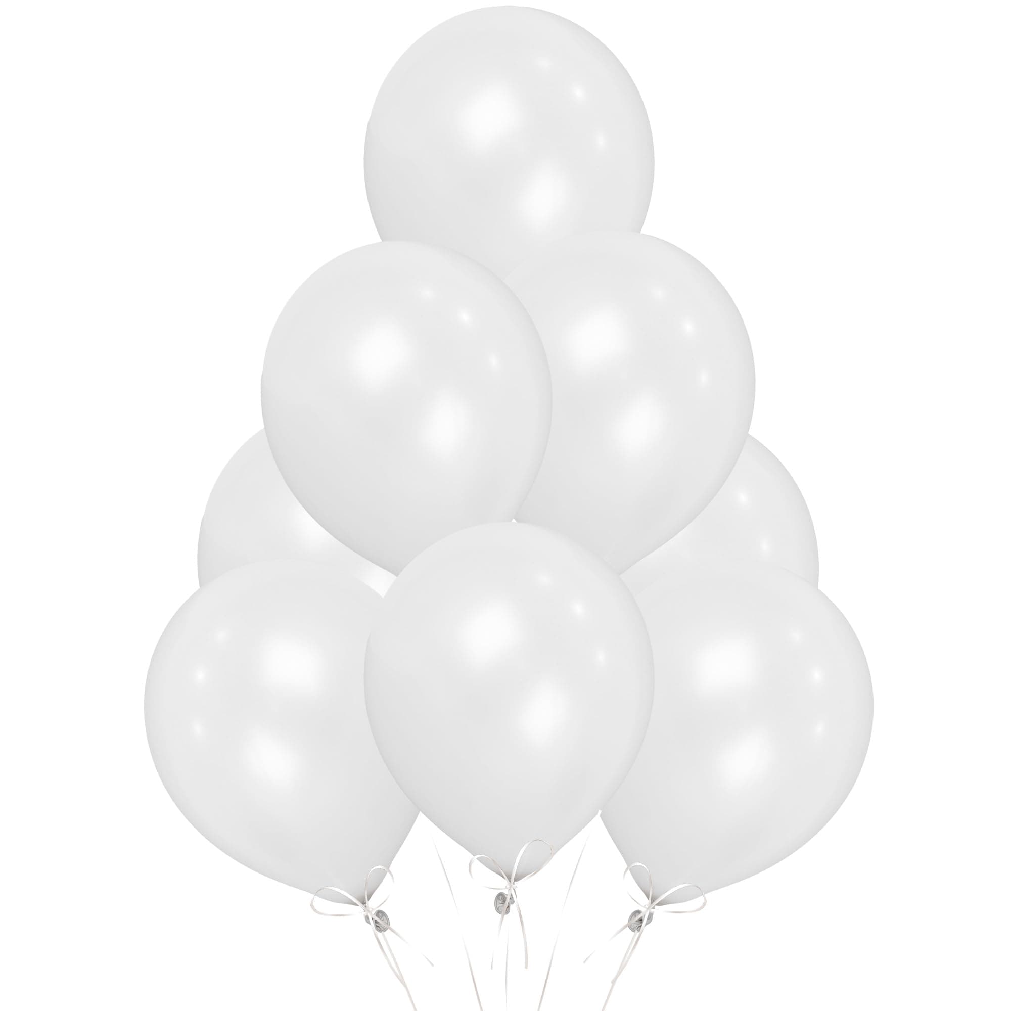 White Balloons 25 Pack, Large 12 Inch Thick Latex Biodegradable Helium Party Balloons for Birthday, Wedding, Baby Shower, Valentine's Day Events Decoration for Balloon Arch Garland