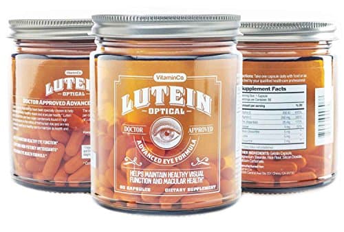 Lutein Optical Vision Multivitamin — Advanced Eye Formula — Maintains Visual Function & Macular Health — Powerful Antioxidants — 60 Capsules