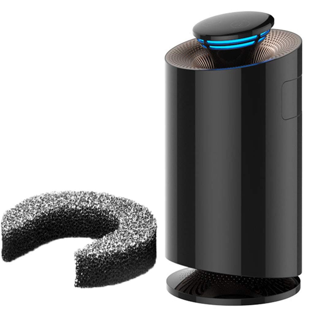 TLJX Multifunction Air Purifier, Smart Filter Active Carbon Cleaner Eliminates Formaldehyde Allergies Reduces Smoke Odours and Gases Deodorizer,Black